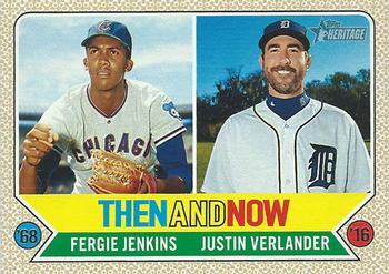 2017 Topps Heritage - Then and Now #TAN-15 Fergie Jenkins / Justin Verlander Front