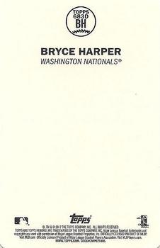 2017 Topps Heritage - 1968 Topps 3D #683D-BH Bryce Harper Back