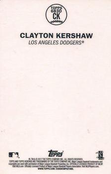 2017 Topps Heritage - 1968 Topps 3D #683D-CK Clayton Kershaw Back