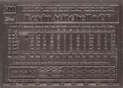 1990 Topps Gallery of Champions Silver #500 Kevin Mitchell Back