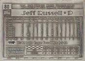 1990 Topps Gallery of Champions Silver #80 Jeff Russell Back