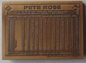 1986 Topps Gallery of Champions Bronze #1 Pete Rose Back