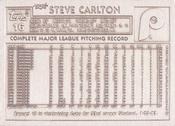 1984 Topps Gallery of Immortals Silver #3 Steve Carlton Back