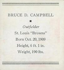 1933 Tattoo Orbit (R305) #NNO Bruce D. Campbell Back
