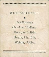 1933 Tattoo Orbit (R305) #NNO William Cissell Back