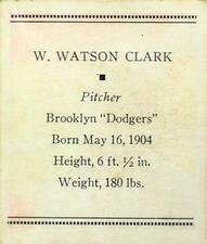 1933 Tattoo Orbit (R305) #NNO Watty Clark Back
