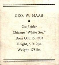 1933 Tattoo Orbit (R305) #NNO George W. Haas Back