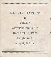 1933 Tattoo Orbit (R305) #NNO Melvin Harder Back