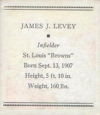 1933 Tattoo Orbit (R305) #NNO James J. Levey Back