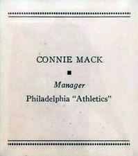 1933 Tattoo Orbit (R305) #NNO Connie Mack Back