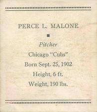 1933 Tattoo Orbit (R305) #NNO Pat Malone Back