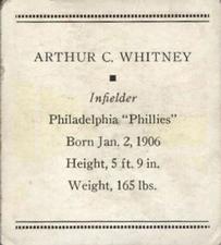1933 Tattoo Orbit (R305) #NNO Arthur C. Whitney Back
