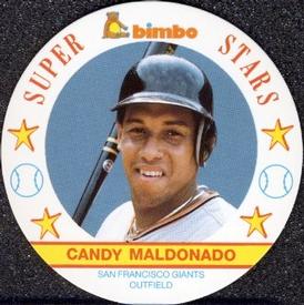 1989 Bimbo Super Stars Discs #2 Candy Maldonado Front