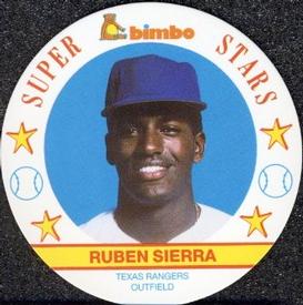 1989 Bimbo Super Stars Discs #6 Ruben Sierra Front