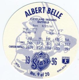 1996 Schwebel's Stars #9 Albert Belle Back