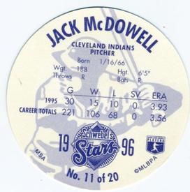 1996 Schwebel's Stars #11 Jack McDowell Back