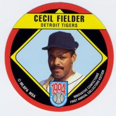 1994 Innovative Confections Discs #14 Cecil Fielder Front