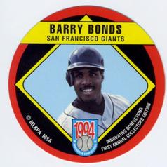 1994 Innovative Confections Discs #19 Barry Bonds Front