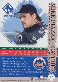 2001 Pacific Private Stock #75 Mike Piazza Back