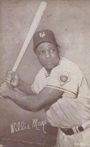 1955 Exhibits Post Card Backs #NNO Willie Mays Front