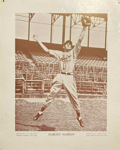 1943 Baseball Magazine Player Posters #NNO Marty Marion Front