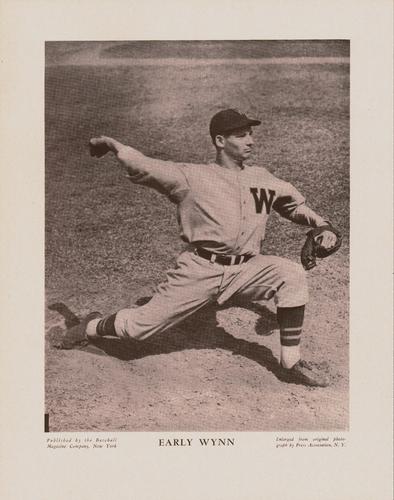 1943 Baseball Magazine Player Posters #NNO Early Wynn Front