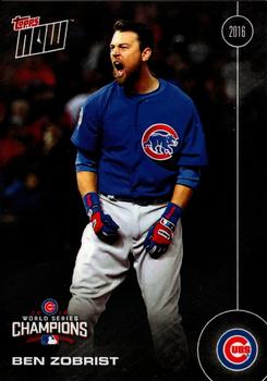 2016 Topps Now Postseason Chicago Cubs World Series Championship #WS-7 Ben Zobrist Front