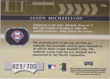 2001 Playoff Absolute Memorabilia #156 Jason Michaels Back