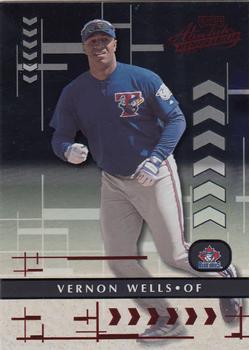 2001 Playoff Absolute Memorabilia #70 Vernon Wells Front