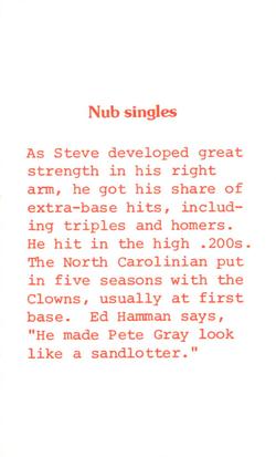 1976 Laughlin Indianapolis Clowns #25 Nub singles Back