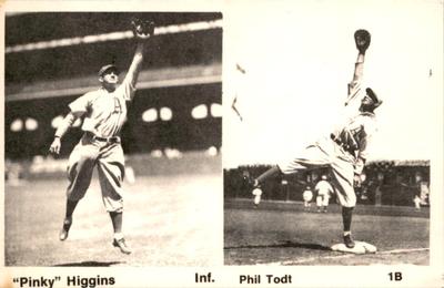1974 TCMA 1929-1931 Philadelphia Athletics #NNO Pinky Higgins / Phil Todt Front