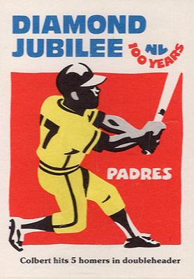 1976 Laughlin Diamond Jubilee #16 Colbert hits 5 homers in doubleheader Front