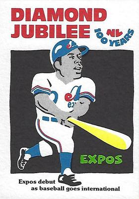 1976 Laughlin Diamond Jubilee #20 Expos debut as baseball goes international Front