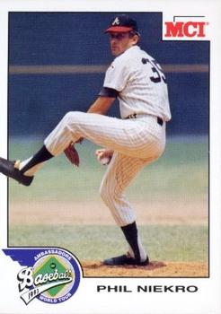 1993 MCI MLBPA Ambassadors of Baseball #4 Phil Niekro Front