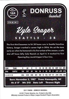 2017 Donruss - Gold Press Proof #144 Kyle Seager Back