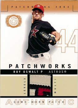 2003 Fleer Patchworks - Game-Worn Patch Level 3 Multi #RO-PW Roy Oswalt Front
