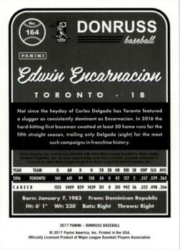 2017 Donruss - Career Stat Line #164 Edwin Encarnacion Back