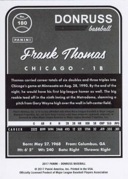 2017 Donruss - Career Stat Line #180 Frank Thomas Back