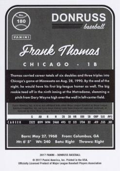 2017 Donruss - Season Stat Line #180 Frank Thomas Back
