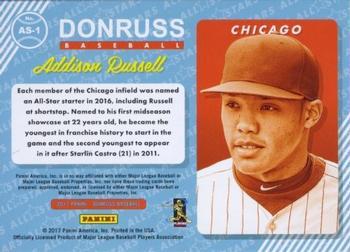 2017 Donruss - All-Stars Silver #AS-1 Addison Russell Back