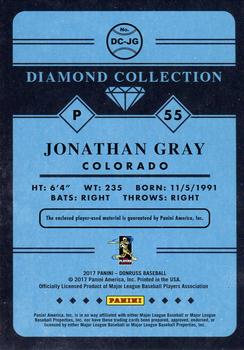 2017 Donruss - Diamond Collection #DC-JG Jonathan Gray Back