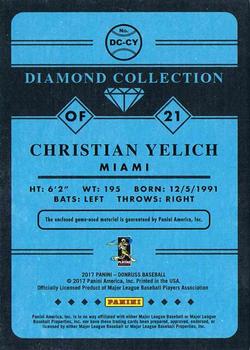 2017 Donruss - Diamond Collection #DC-CY Christian Yelich Back