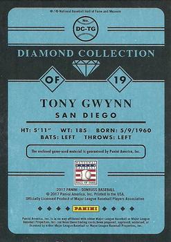 2017 Donruss - Diamond Collection #DC-TG Tony Gwynn Back