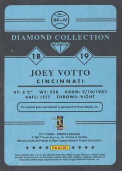 2017 Donruss - Diamond Collection Gold #DC-JV Joey Votto Back