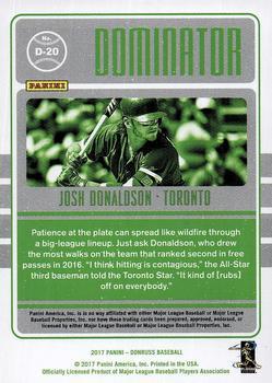 2017 Donruss - Dominators Red #D-20 Josh Donaldson Back