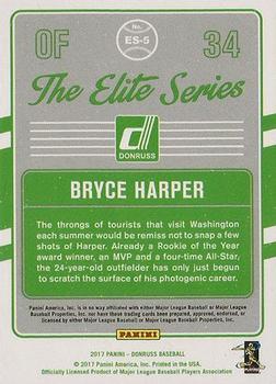 2017 Donruss - The Elite Series #ES-5 Bryce Harper Back