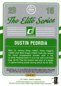2017 Donruss - The Elite Series #ES-6 Dustin Pedroia Back