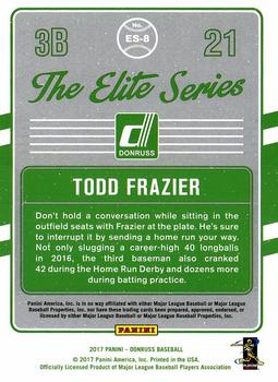 2017 Donruss - The Elite Series #ES-8 Todd Frazier Back