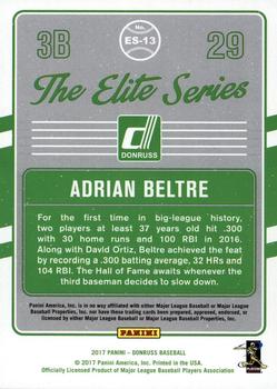 2017 Donruss - The Elite Series #ES-13 Adrian Beltre Back