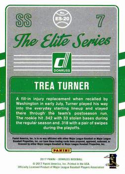 2017 Donruss - The Elite Series #ES-20 Trea Turner Back